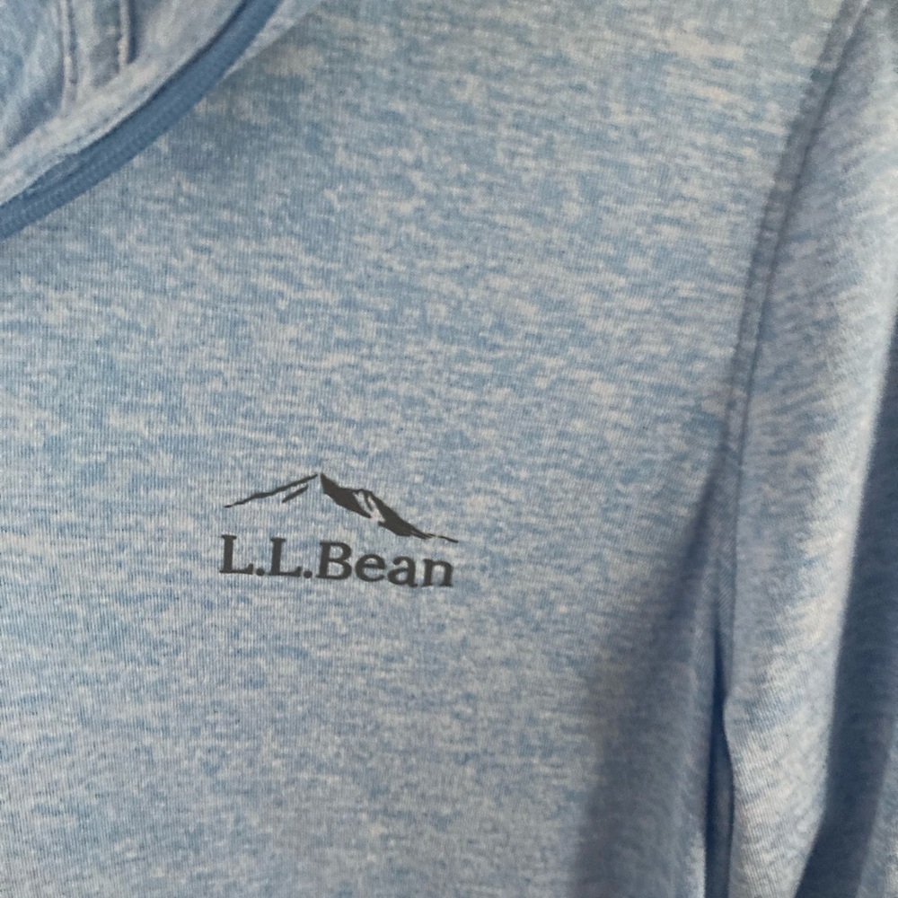 L.L.Bean Heathered Sky Blue InsectShield Women's Top - Picture 3 of 4